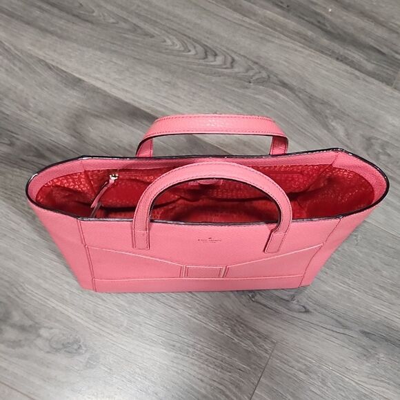 Kate Spade Flamingo Pink Bridge Place Francisca Bow Pebbled Leather 💥💥HP 9/29 - Picture 2 of 10